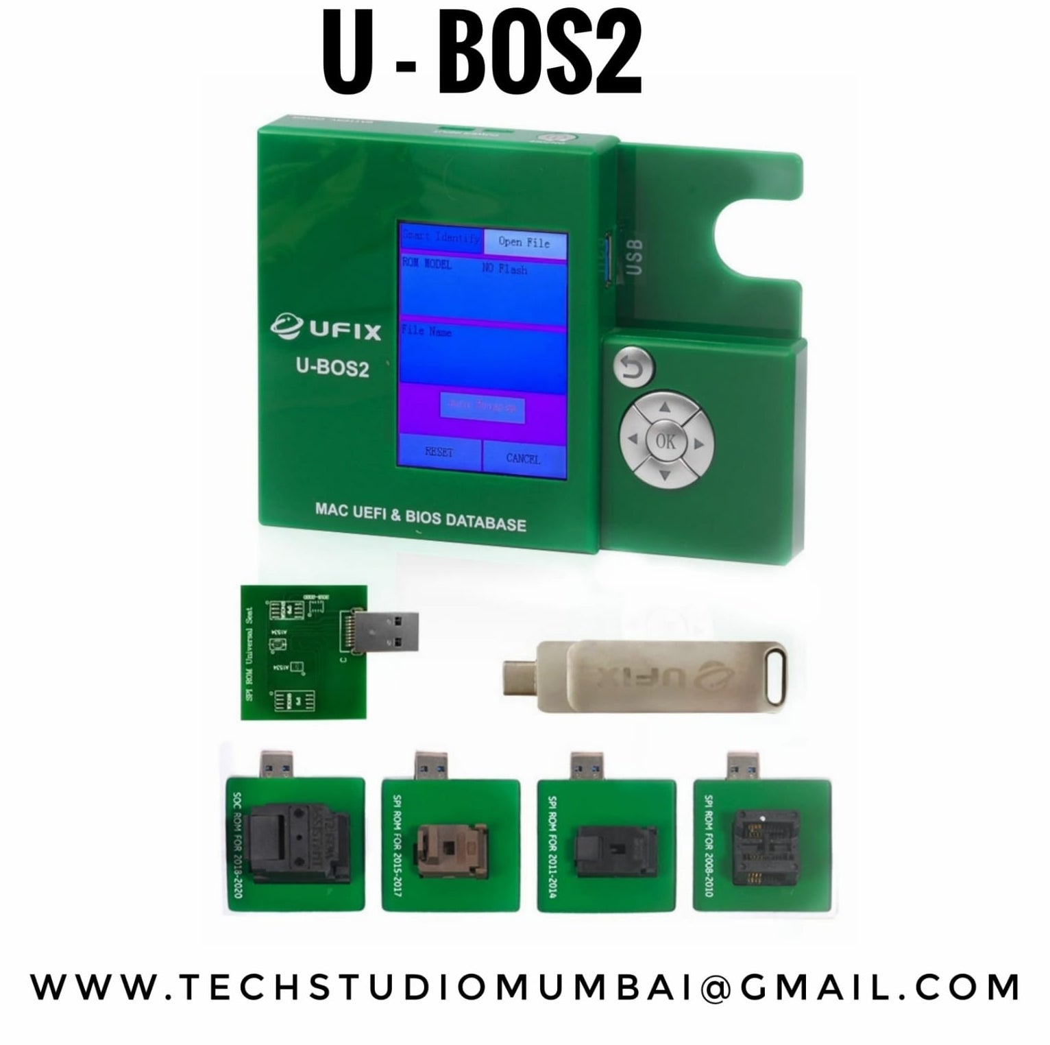 UFIX U-BOS2 DATA ASSISTANT FOR MACBOOK UEFI & BIOS DATABASE READ WRITE BACKUP REPAIR