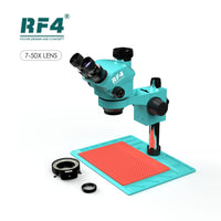 RF4 RF7050-P04 Base (3D Continuous Zoom) 7X-50X Trinocular Stereo Microscope.