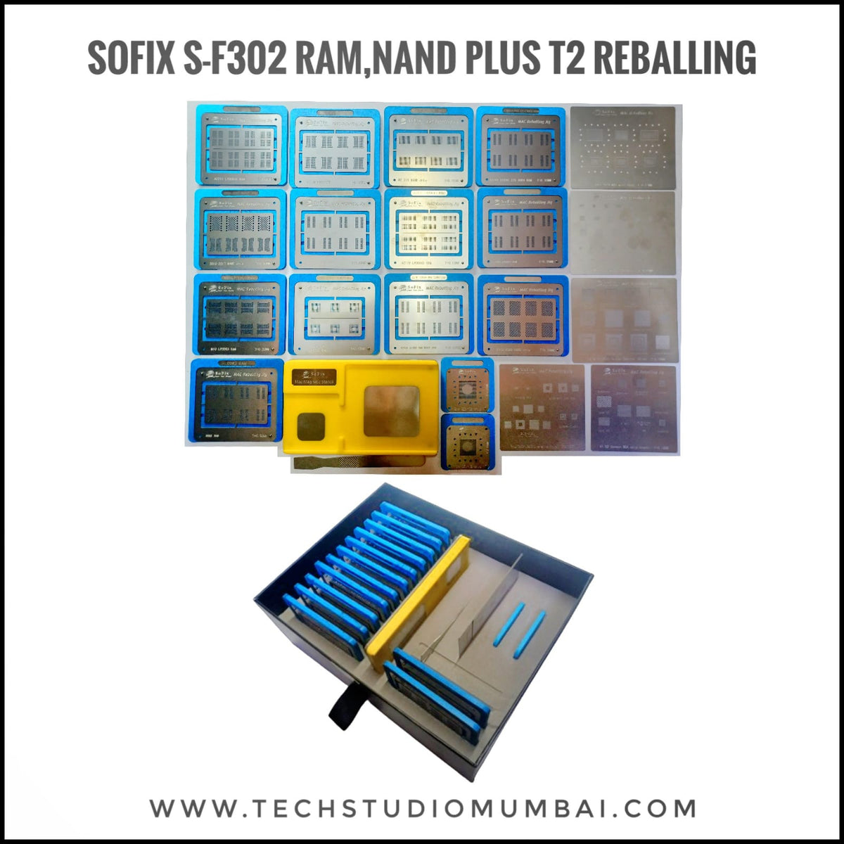 Ram Stick Reballing Sofix S-F302 BGA Reballing Magnetic Stencil For RAM,NAND and T2 – Tech ...