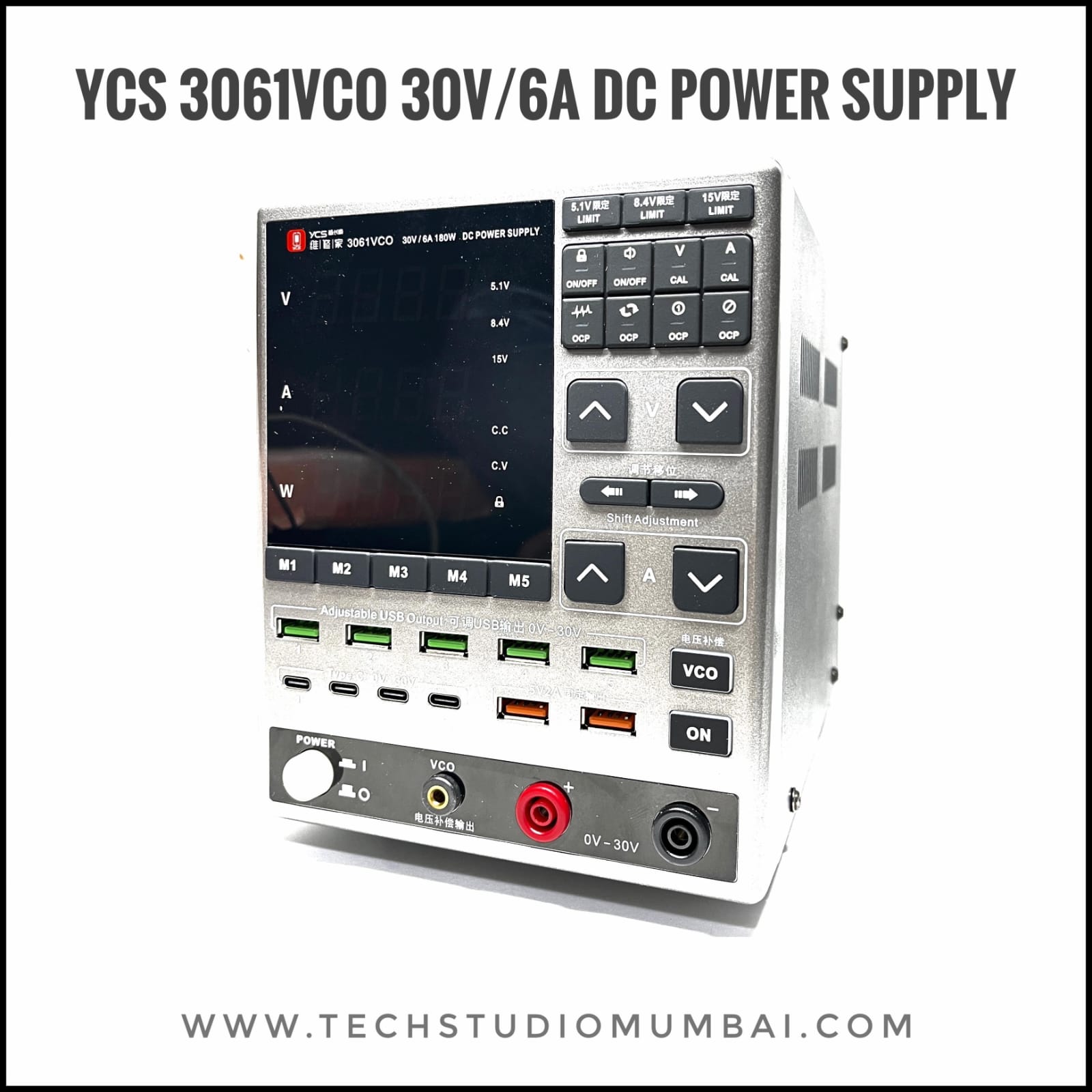 YCS 3061VCO Adjustable Digital Display DC Power Supply (30V / 6A)